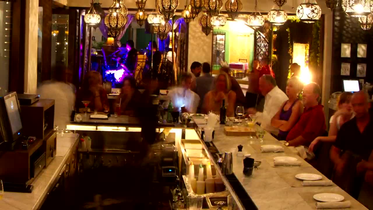 Stock Video A Busy Elegant Bar Live Wallpaper for PC