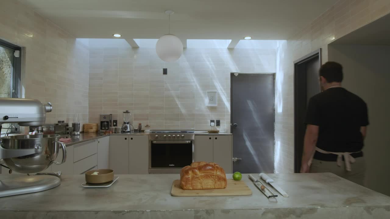 Stock Video A Cook Taking Out A Bag From A Warehouse Live Wallpaper for PC