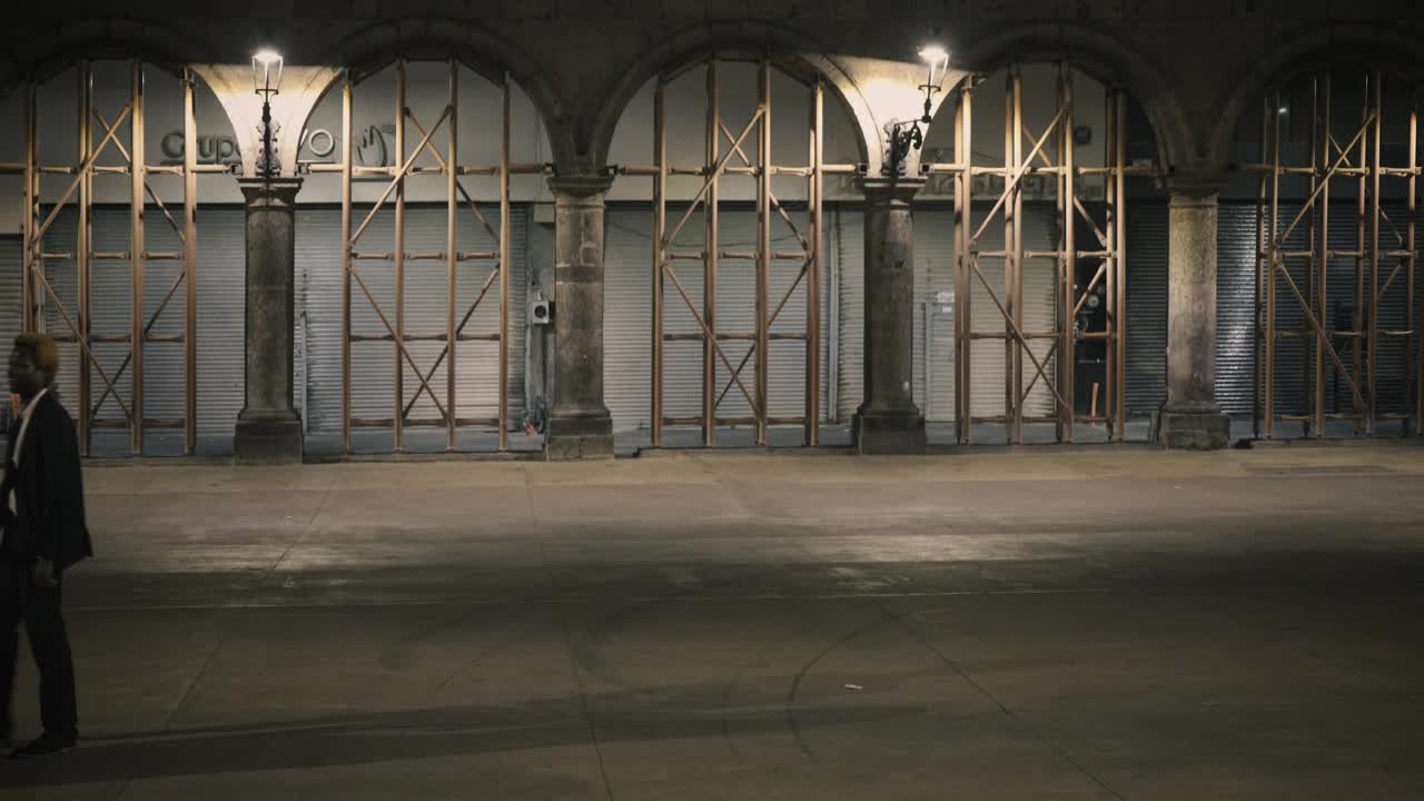 Stock Video A Couple Walks At Night In The Street Live Wallpaper for PC