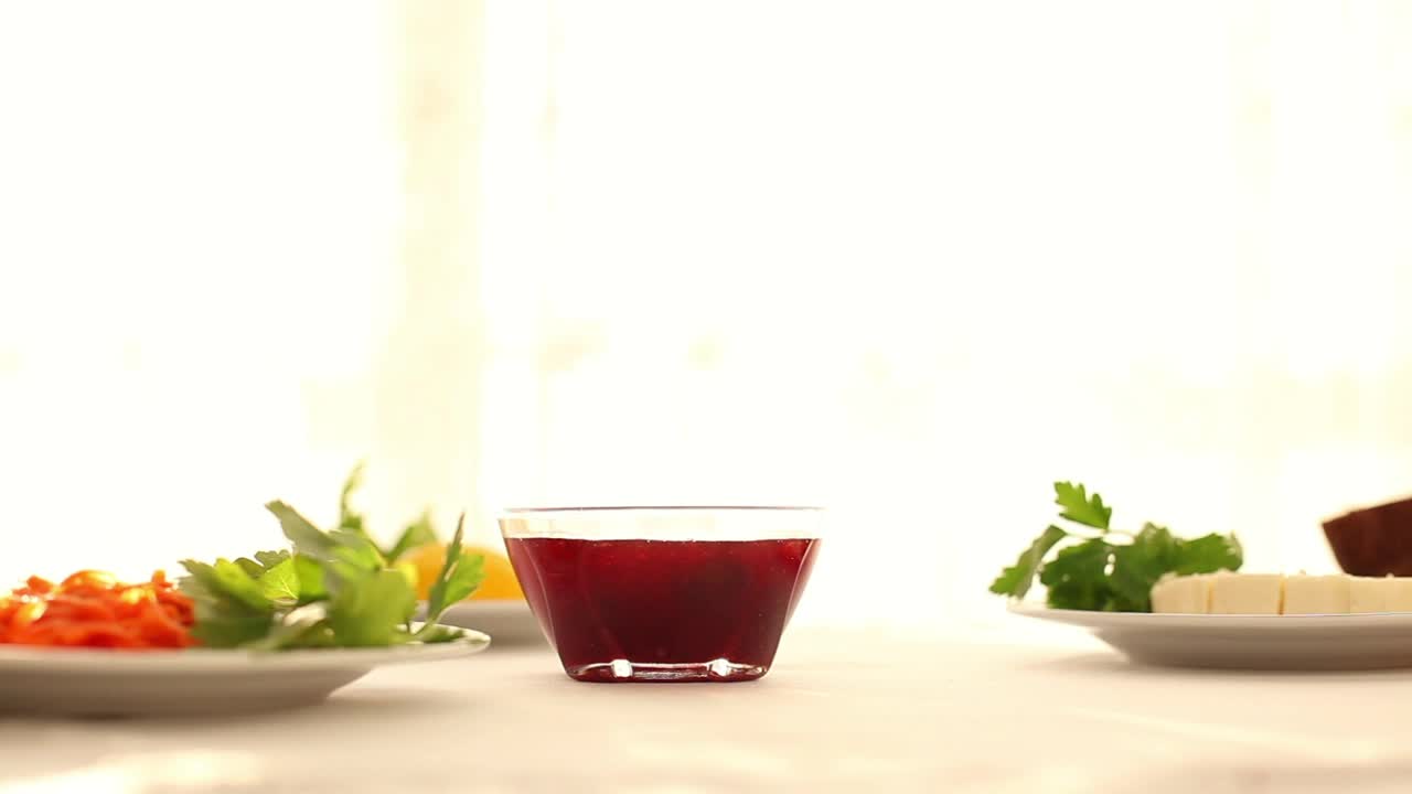 Stock Video A Cup Of Tea At A Table With Breakfast Live Wallpaper for PC