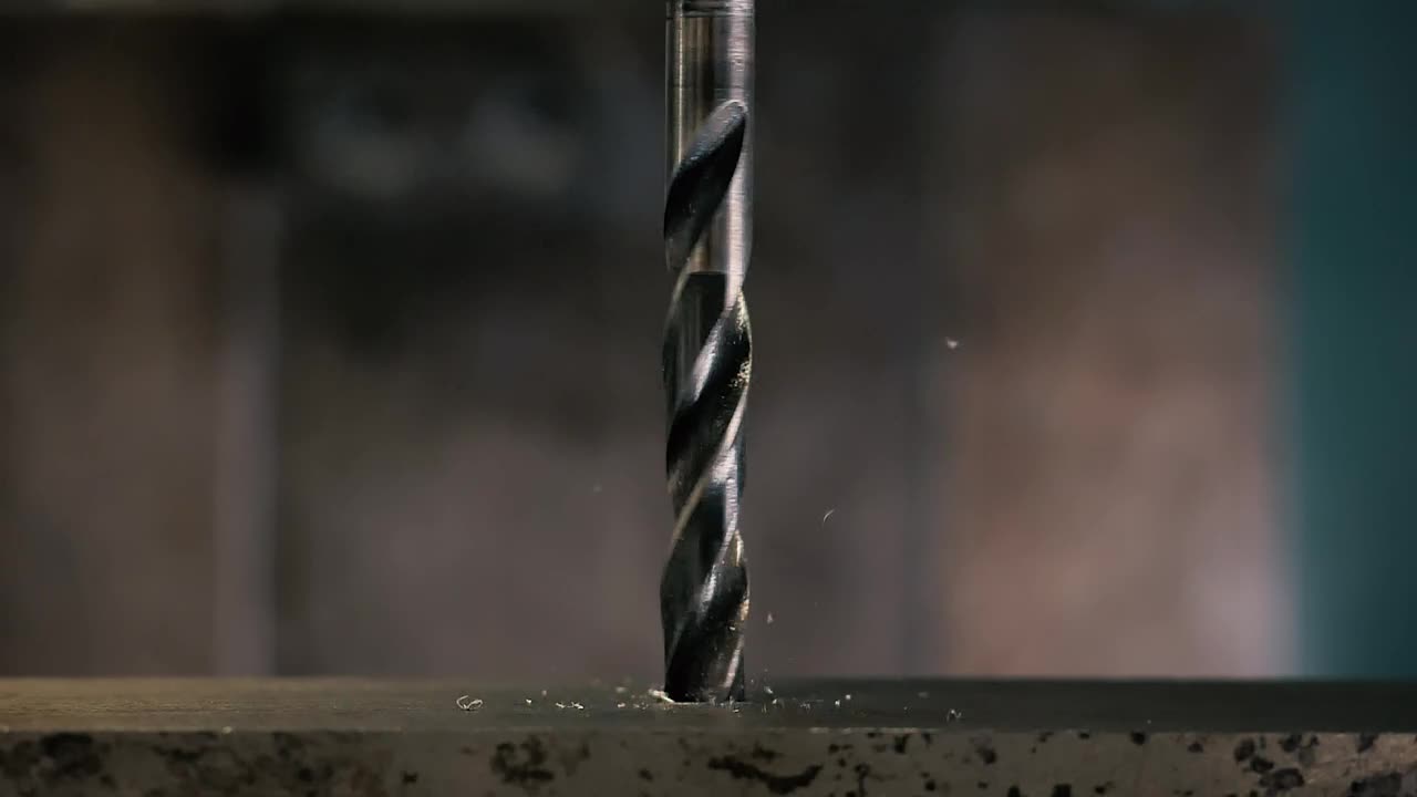 Stock Video A Drilling Machine Drilling Steel Live Wallpaper for PC