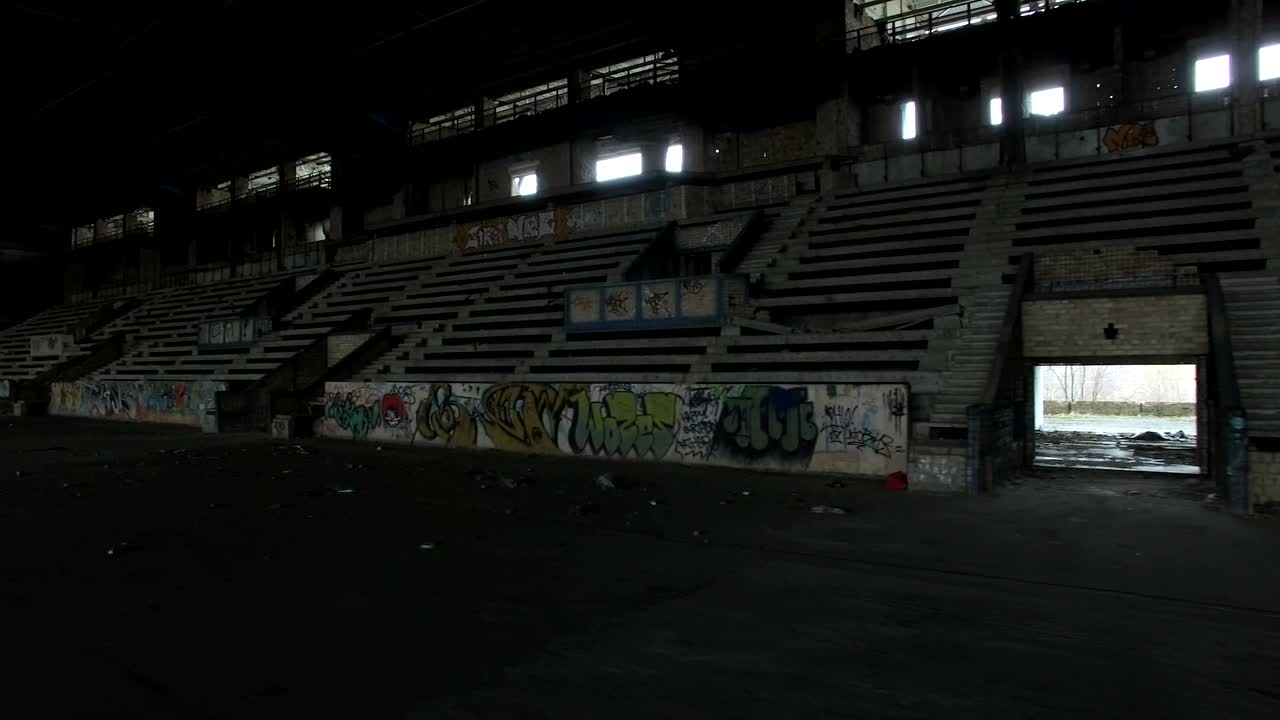 Stock Video Abandoned Arena And Tribune Live Wallpaper for PC