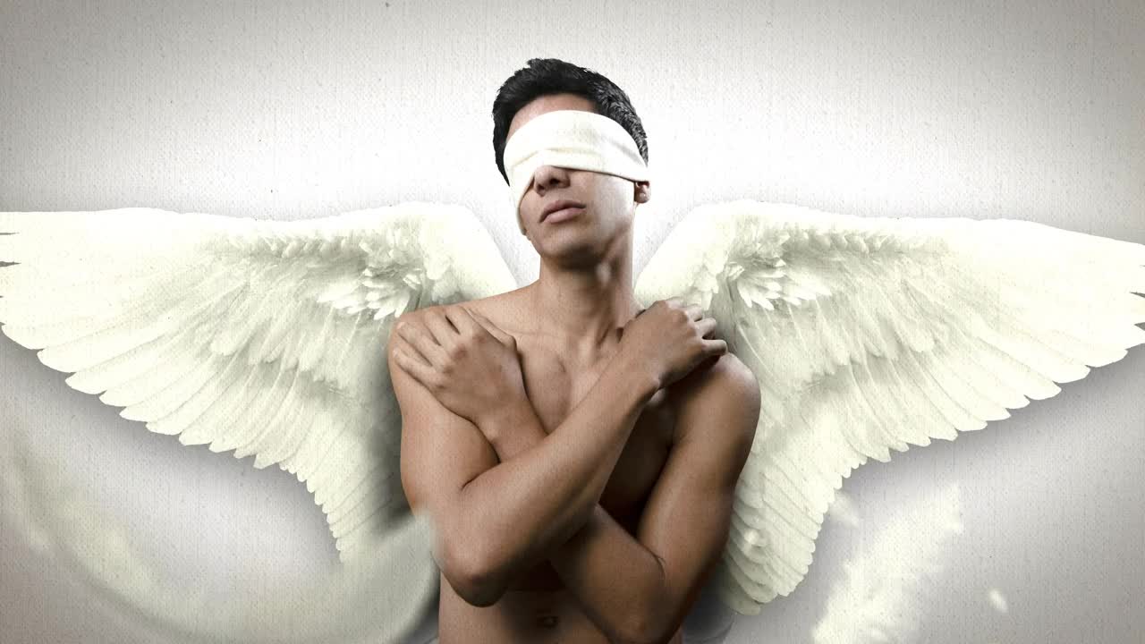 Stock Video Abstract Animated Image Of A Man With Wings Live Wallpaper for PC