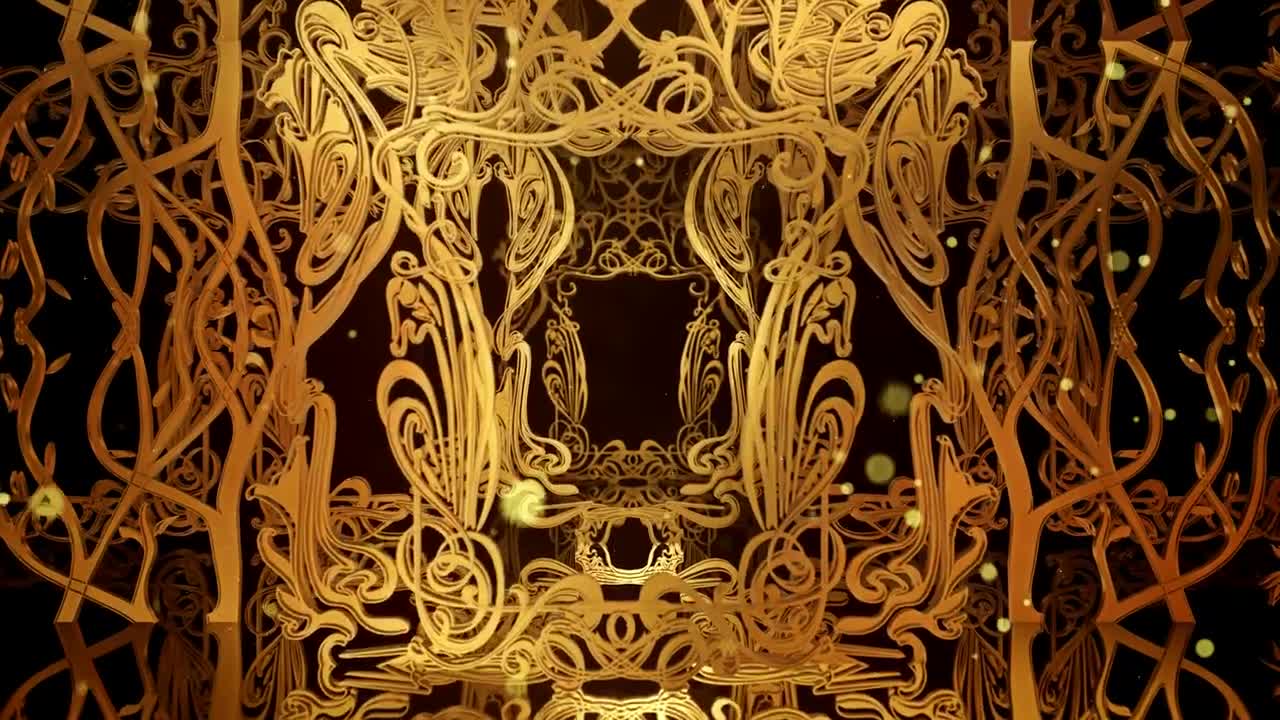 Stock Video Abstract Classic Golden Frames D Render Live Wallpaper for PC