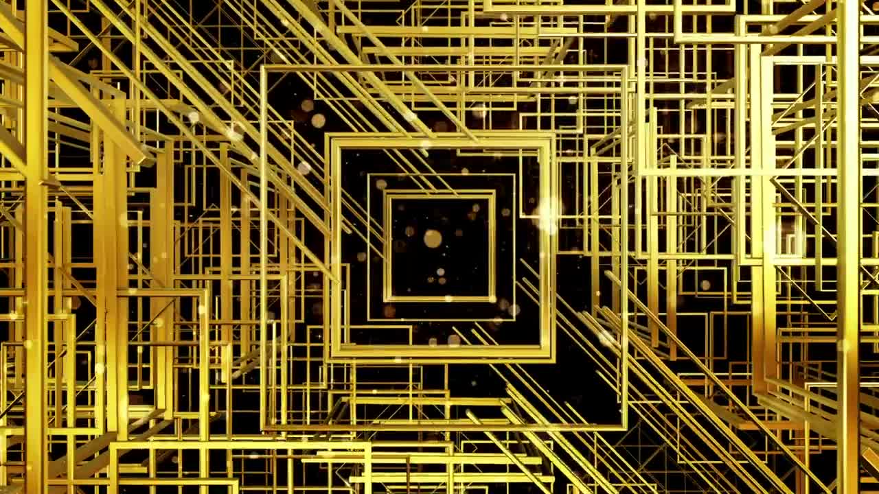 Stock Video Abstract Flying Golden Frames With Awards Concept Live Wallpaper for PC