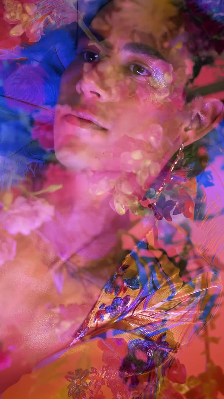 Stock Video Abstract Lgbtq Video Of A Boy Appreciating Flowers Live Wallpaper for PC