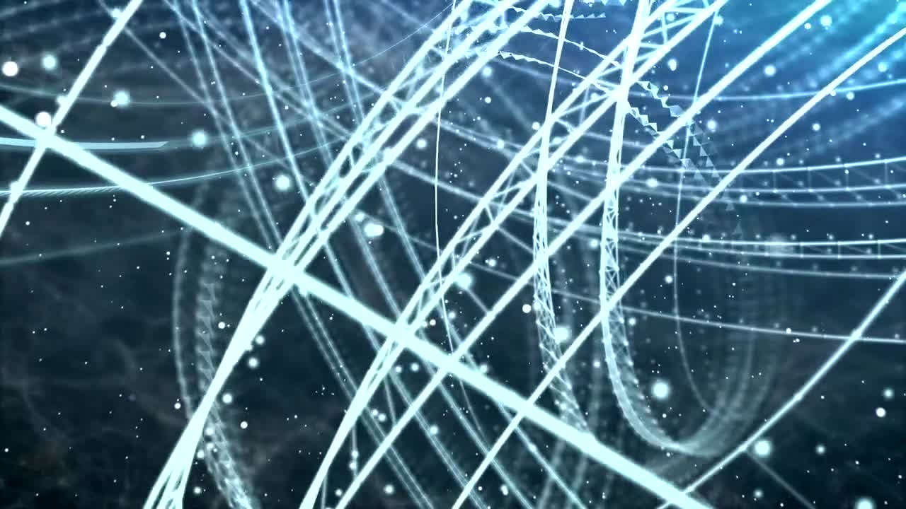 Stock Video Abstract Luminous Structures Floating In Space Live Wallpaper for PC