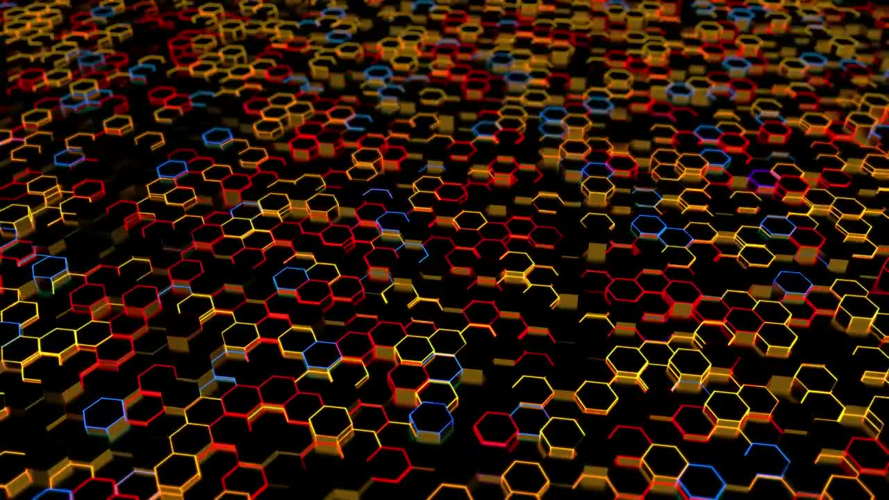 Stock Video Abstract Neon Honeycomb Live Wallpaper for PC