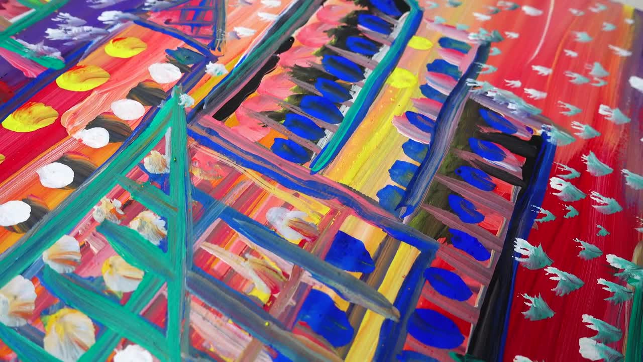 Stock Video Abstract Painting Done By Hand Live Wallpaper for PC
