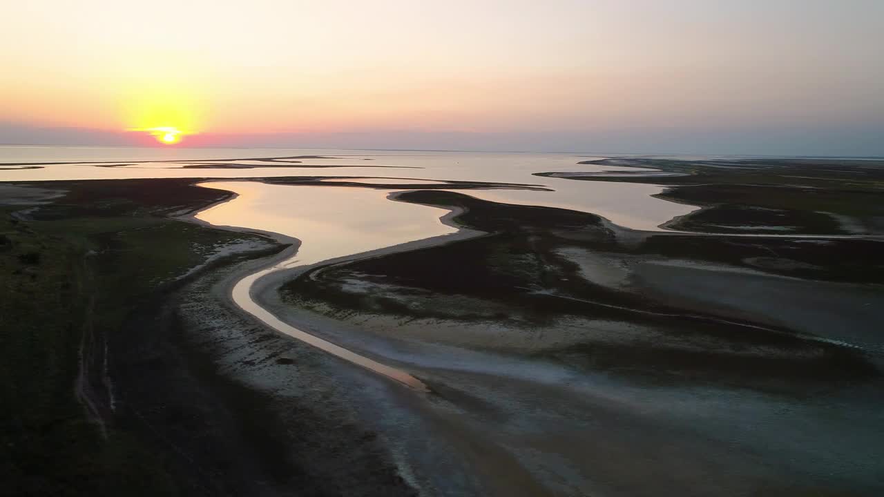 Stock Video Abstract Seashore At Sunset Landscape Live Wallpaper for PC