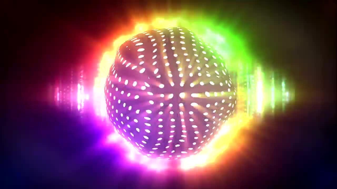 Stock Video Abstract Sphere With Points Of Light Rotating Live Wallpaper for PC
