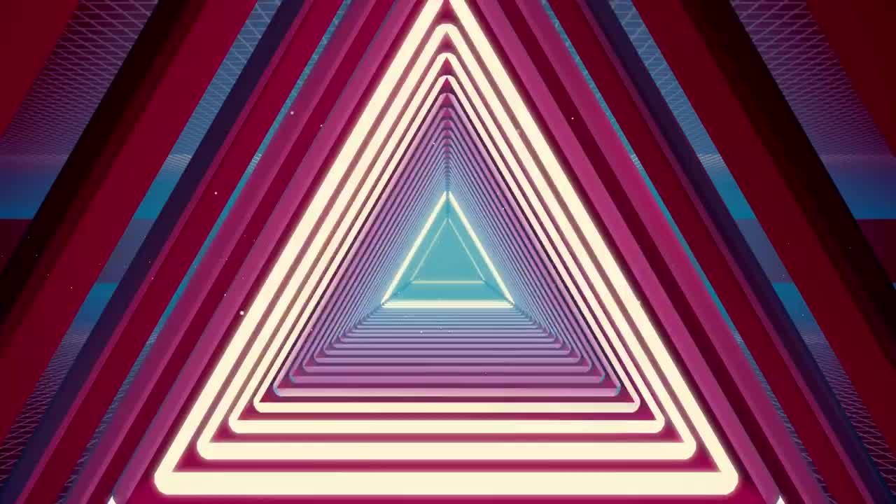 Stock Video Abstract Wavy Surfaces Formed By Luminous Polygons Live Wallpaper for PC