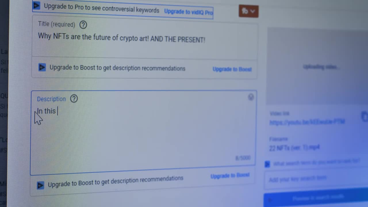 Stock Video Adding A Video Description When Uploading It To Youtube Live Wallpaper for PC