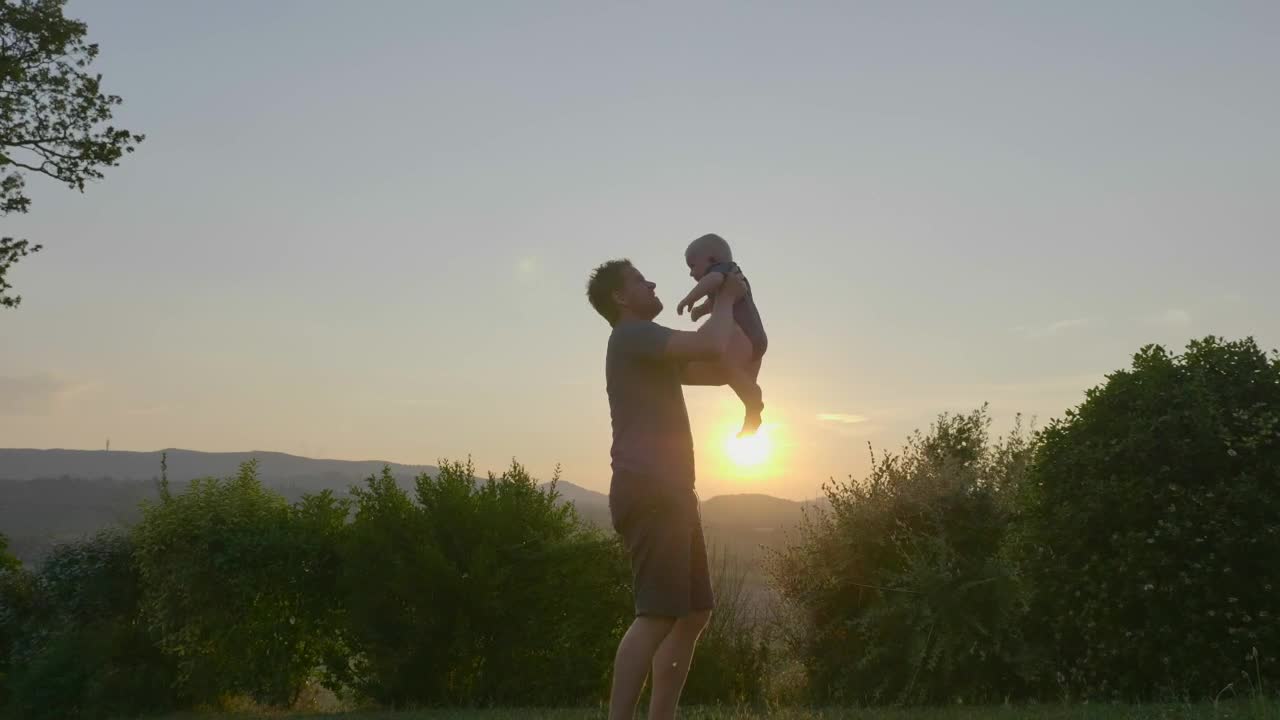 Stock Video Adorable Baby Outside At Sunset Live Wallpaper for PC