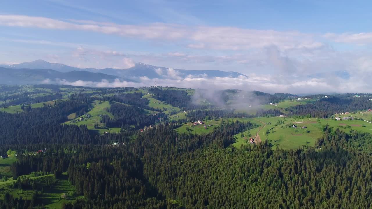 Stock Video Aerial Afar Shot Of A Mountain Village Live Wallpaper for PC