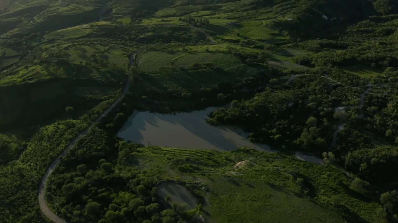 Stock Video Aerial Look At A Natural Landscape On A Sunny Day Live Wallpaper for PC