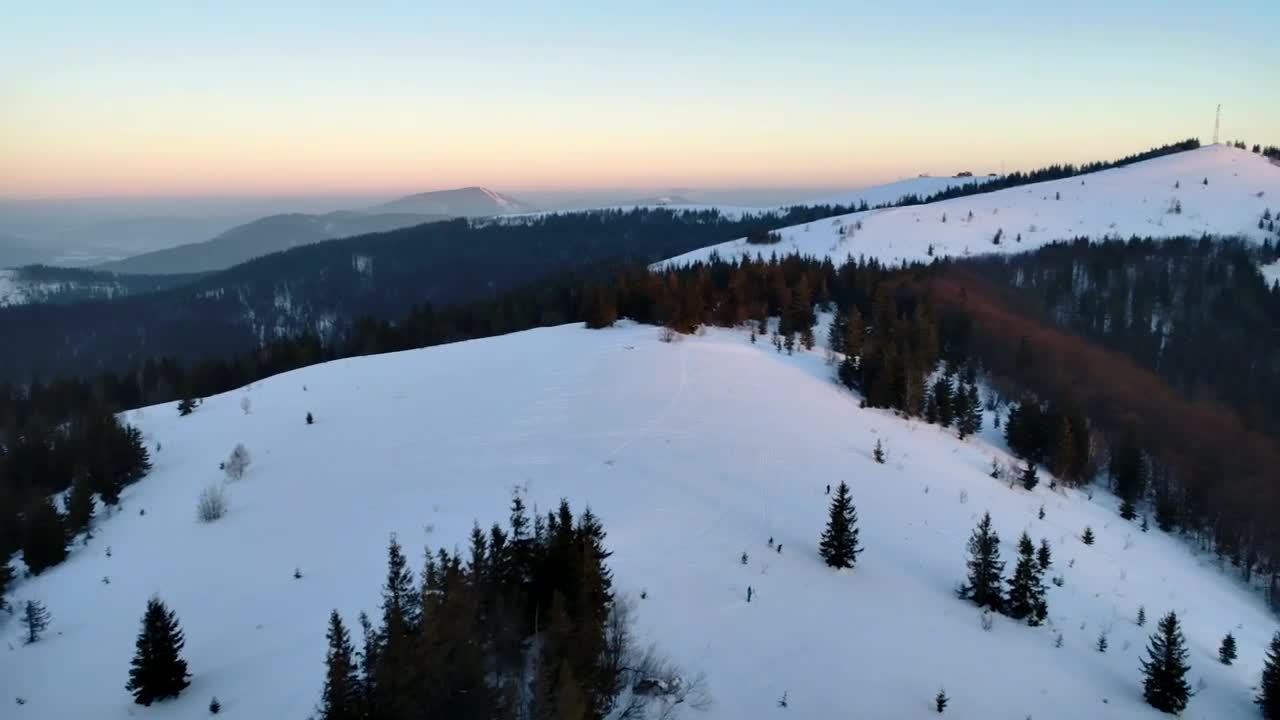 Stock Video Aerial Pan Shot Over A Winter Mountain Rage Live Wallpaper for PC