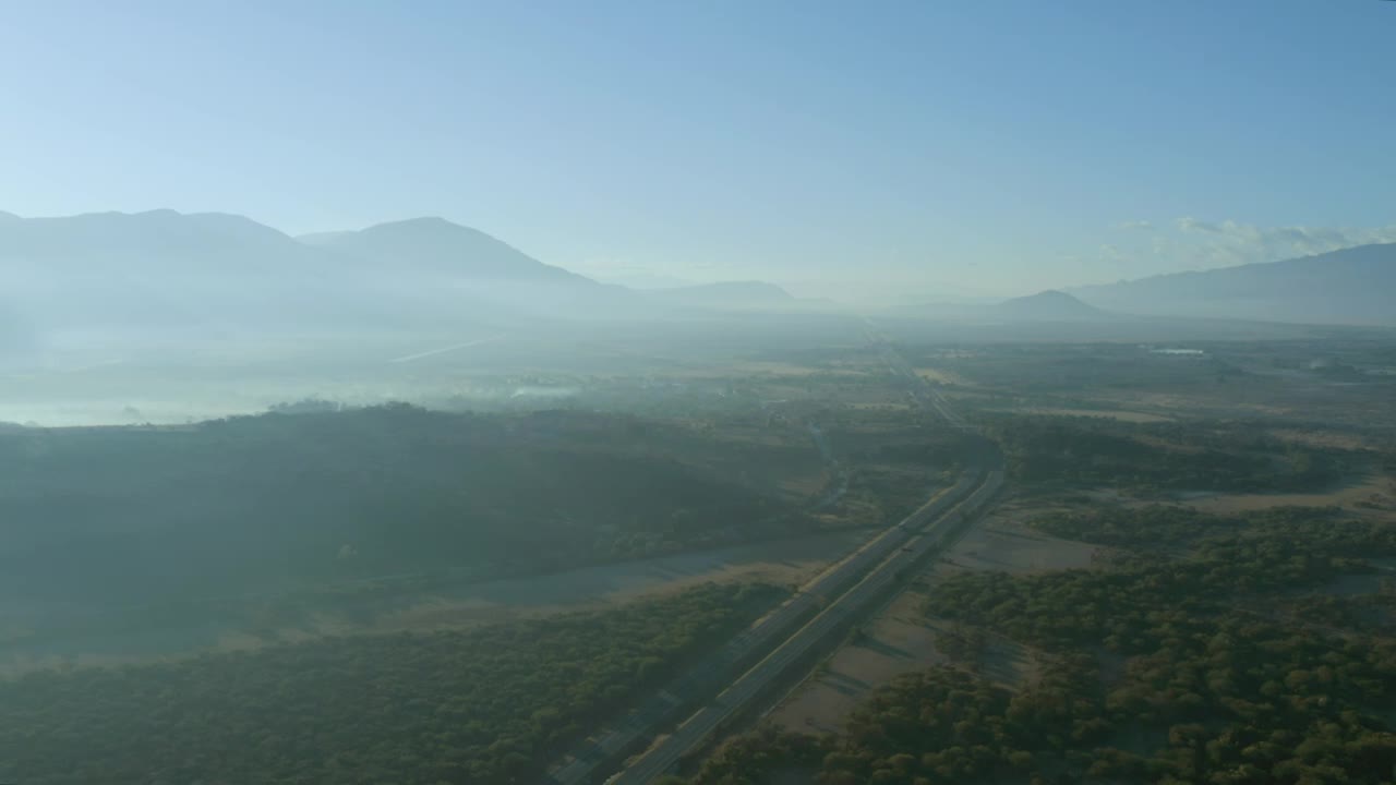 Stock Video Aerial Panorama Around A Long Highway Live Wallpaper for PC