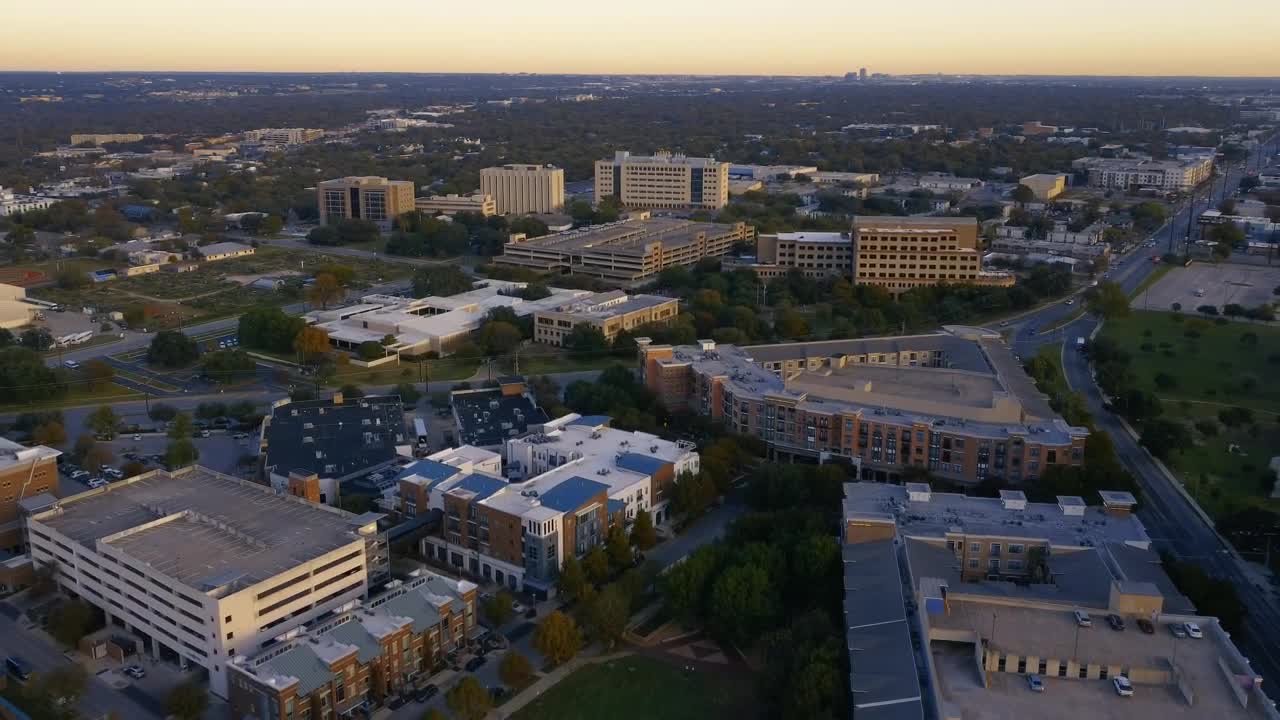 Stock Video Aerial Panorama Of An Apartments Area In A City Live Wallpaper for PC