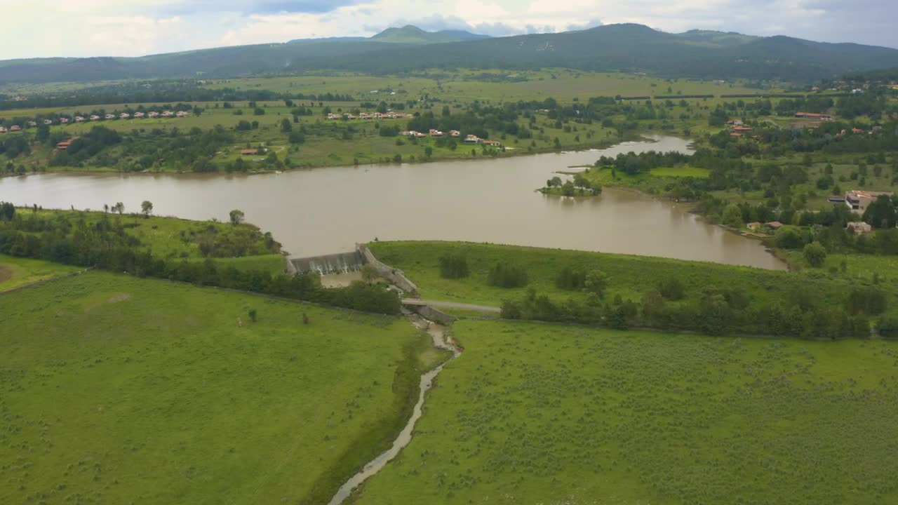 Stock Video Aerial Panorama Over A Lake In Nature Live Wallpaper for PC