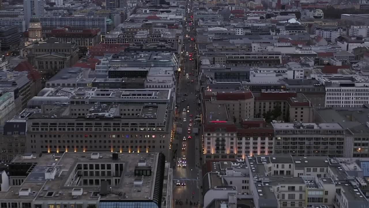 Stock Video Aerial Panoramic Shot Of A Busy Avenue In Berlin Live Wallpaper for PC