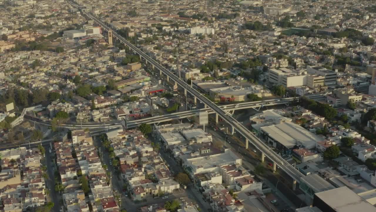 Stock Video Aerial Shot Of A City Train Live Wallpaper for PC