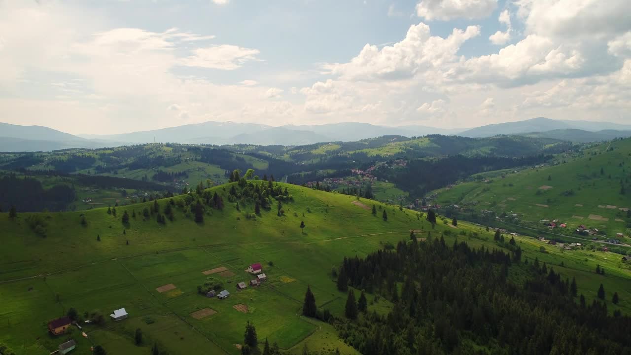Stock Video Aerial Skyline View Of A Hill Valley Live Wallpaper for PC