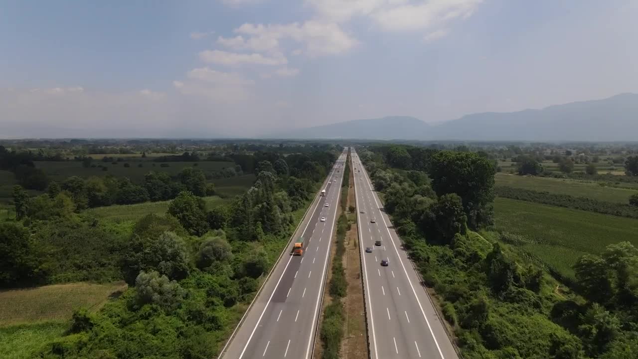 Stock Video Aerial Tour Of A Highway Surrounded By Nature Live Wallpaper for PC