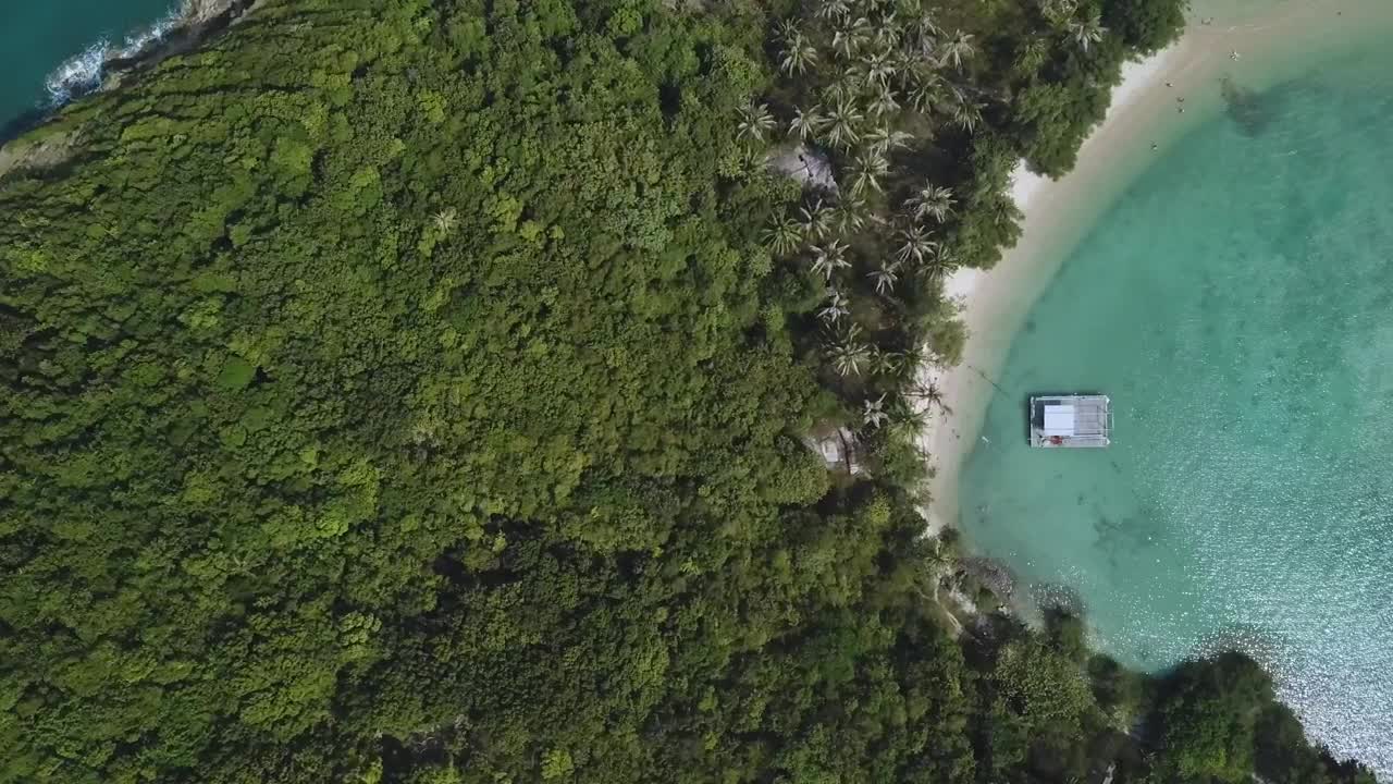 Stock Video Aerial View Of A Beautiful Seashore Live Wallpaper for PC