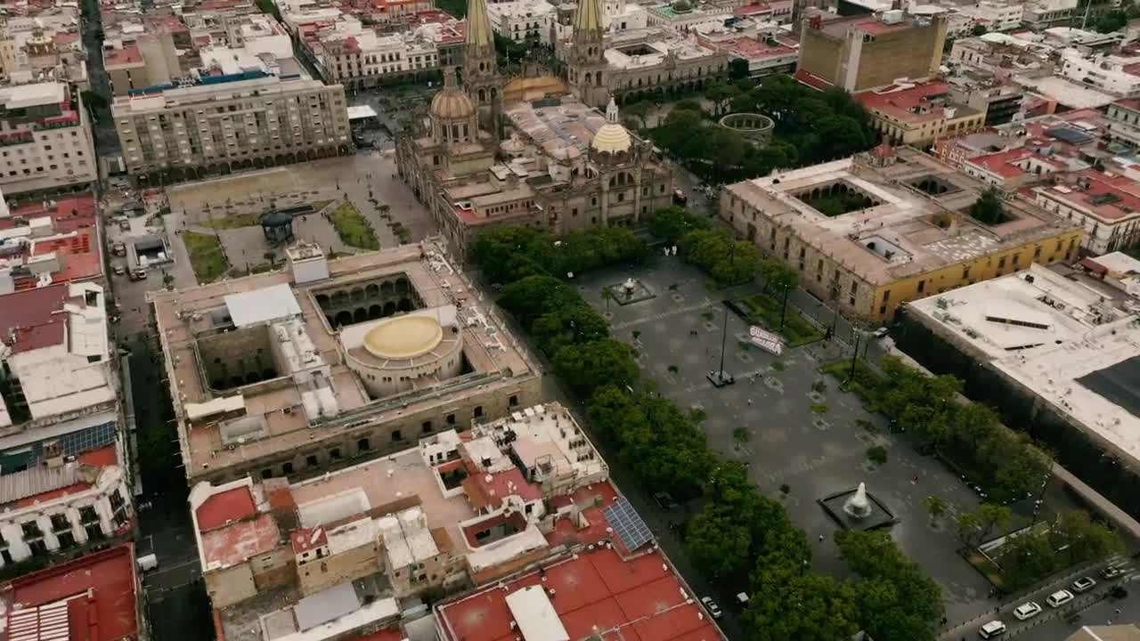 Stock Video Aerial View Of A Citys Downtown Live Wallpaper for PC