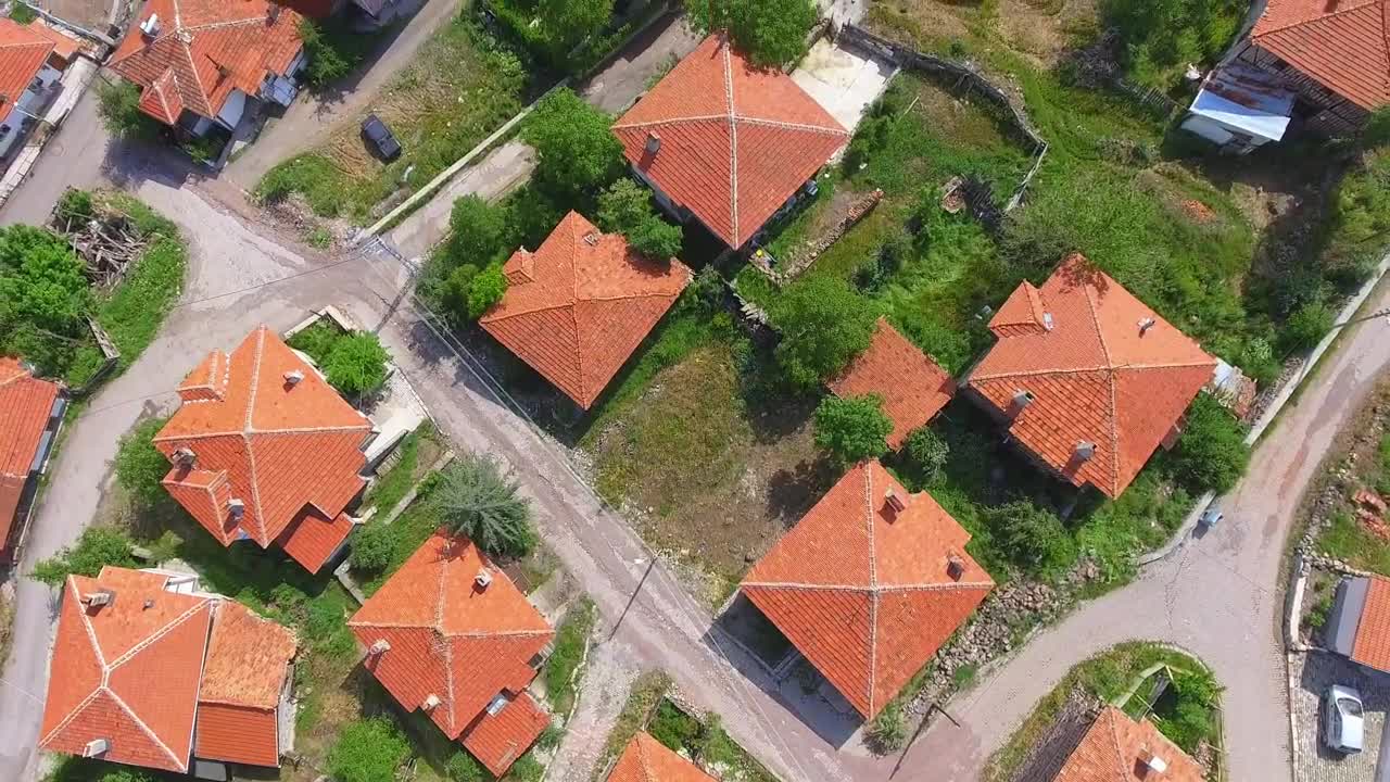 Stock Video Aerial View Of A Cute Town Live Wallpaper for PC