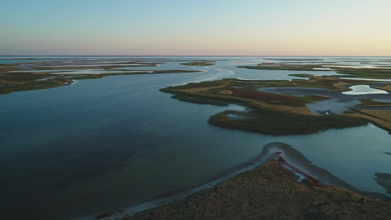 Stock Video Aerial View Of A Lake With Unusual Islands Live Wallpaper for PC