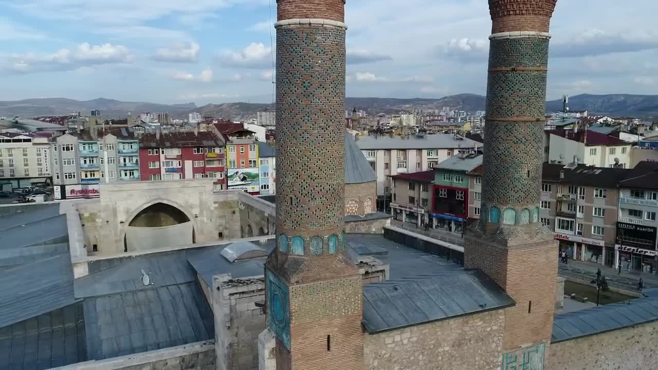 Stock Video Aerial View Of A Mosque Live Wallpaper for PC