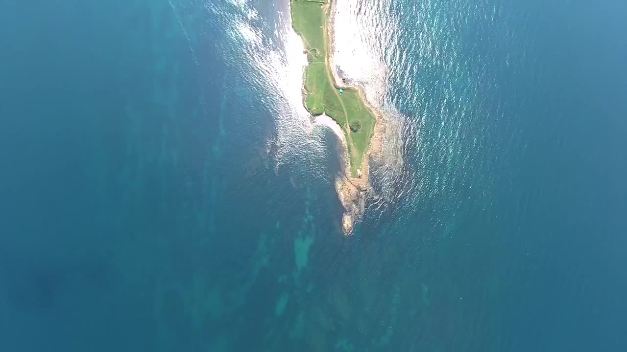 Stock Video Aerial View Of A Peninsula And A Blue Ocean Live Wallpaper for PC