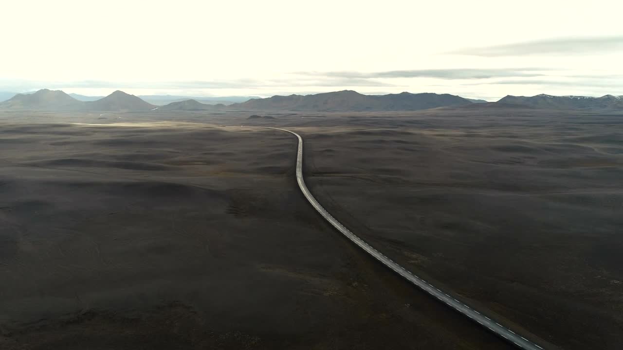 Stock Video Aerial View Of A Road And The Mountains Live Wallpaper for PC