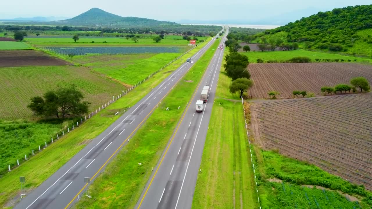Stock Video Aerial View Of A Road That Crosses Through Nature Live Wallpaper for PC