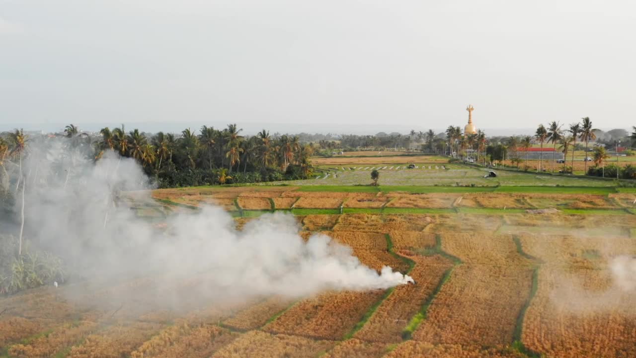 Stock Video Aerial View Of Balinese Temple In Indonesia Live Wallpaper for PC