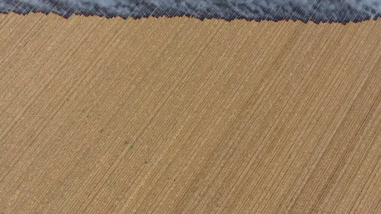 Stock Video Aerial View Of Burning Crops Live Wallpaper for PC