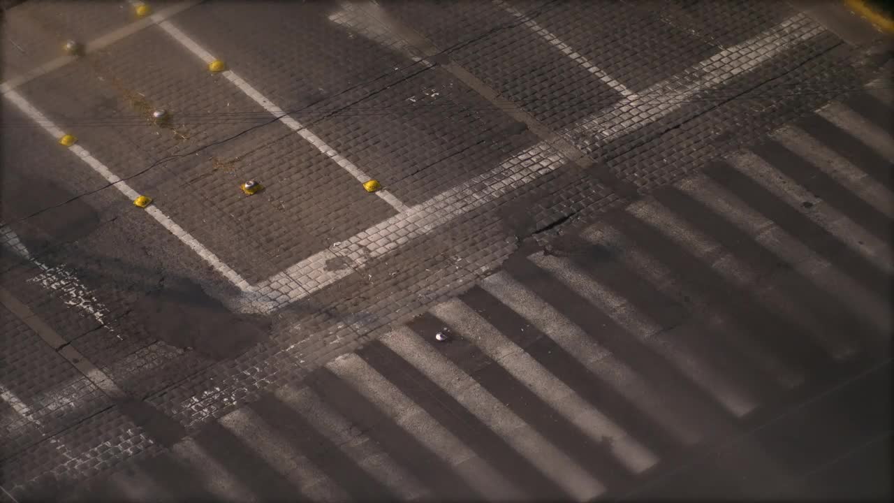 Stock Video Aerial View Of People At Pedestrian Crossing Live Wallpaper for PC