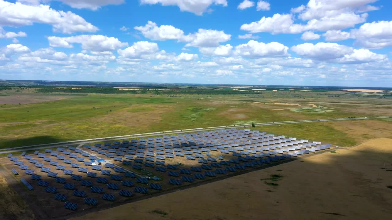Stock Video Aerial View Of Solar Panels In A Large Field  Larg Live Wallpaper for PC