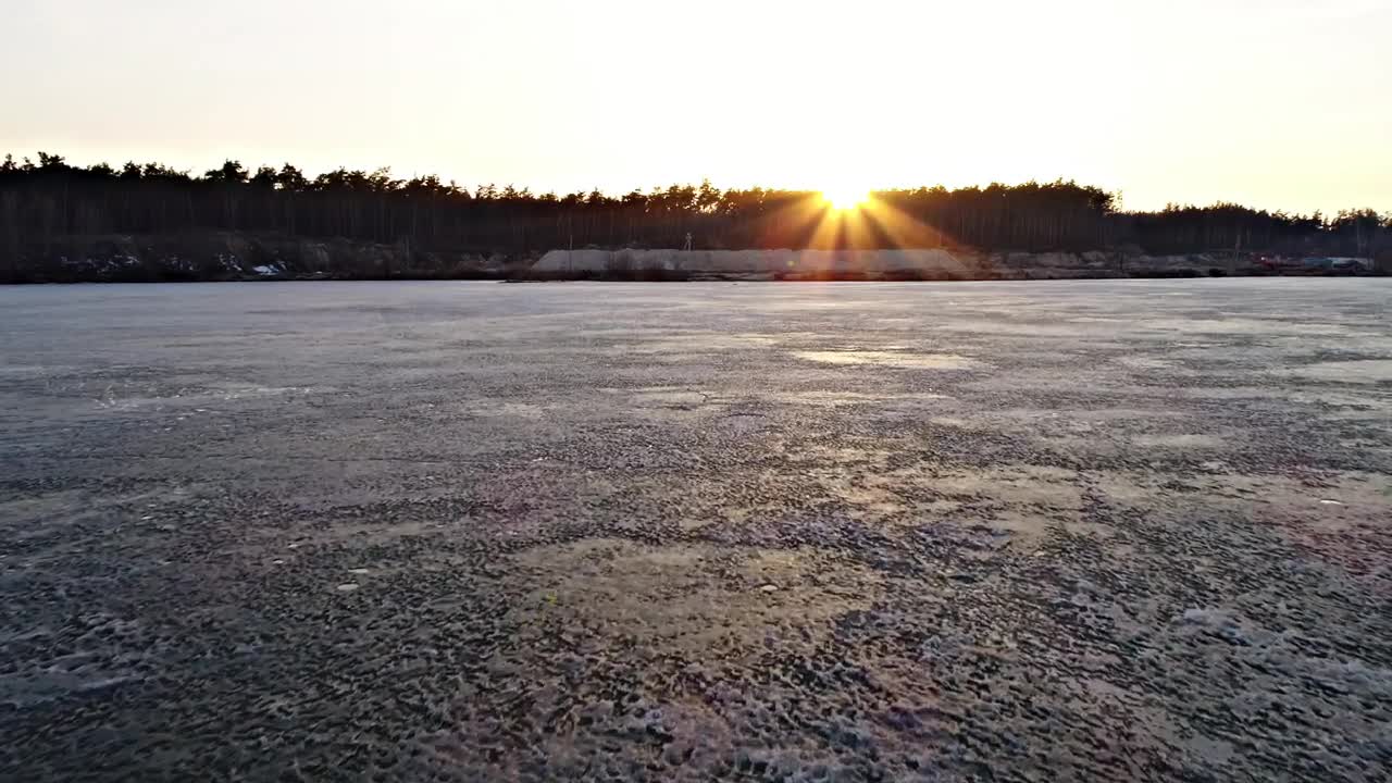 Stock Video Aerial Walk Over A Frozen Lake Live Wallpaper for PC