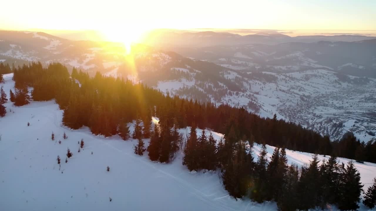 Stock Video Aerial Walk Over Snowy Mountains Live Wallpaper for PC