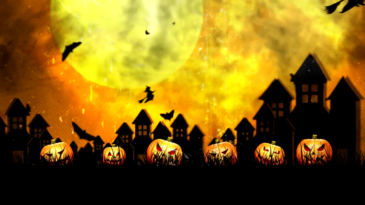 Stock Video Bats And Witches On Halloween d Animation Live Wallpaper For PC