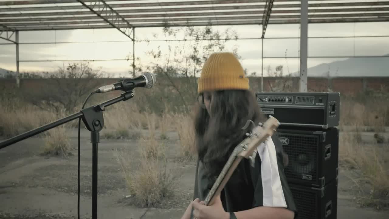 Stock Video Bassist Girl Playing Lively Live Wallpaper For PC