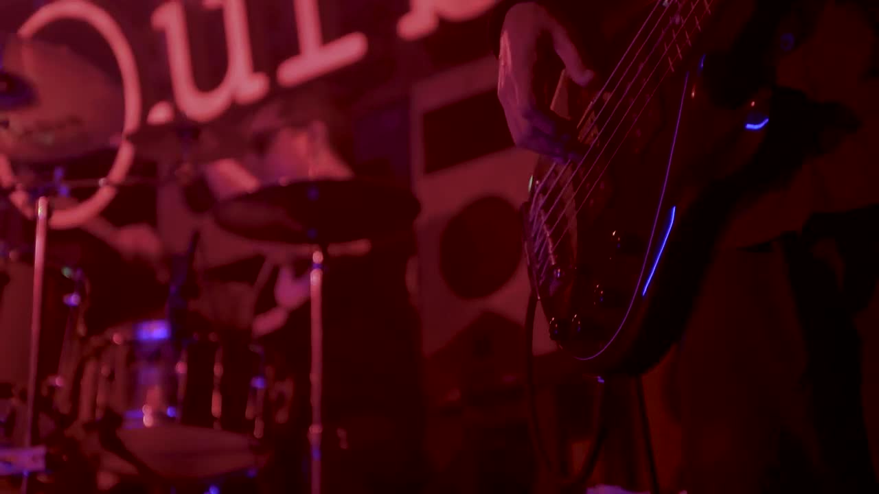 Stock Video Bass Guitarist And Drummer On Stage Live Wallpaper For PC