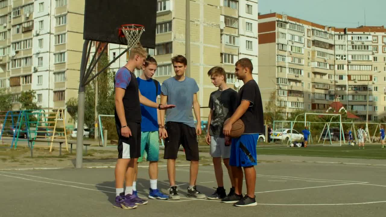 Stock Video Basketball Players Stacking Hands Live Wallpaper For PC