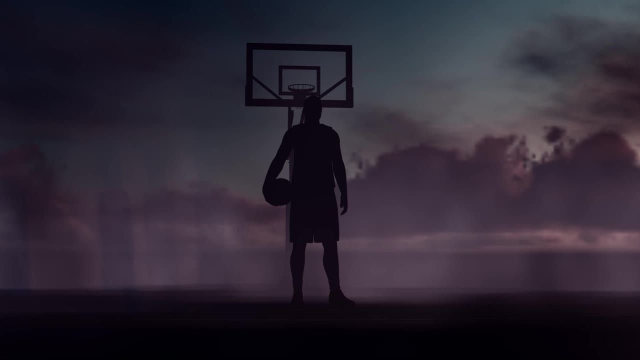 Stock Video Basketball Player On A Dark Court In d Live Wallpaper For PC