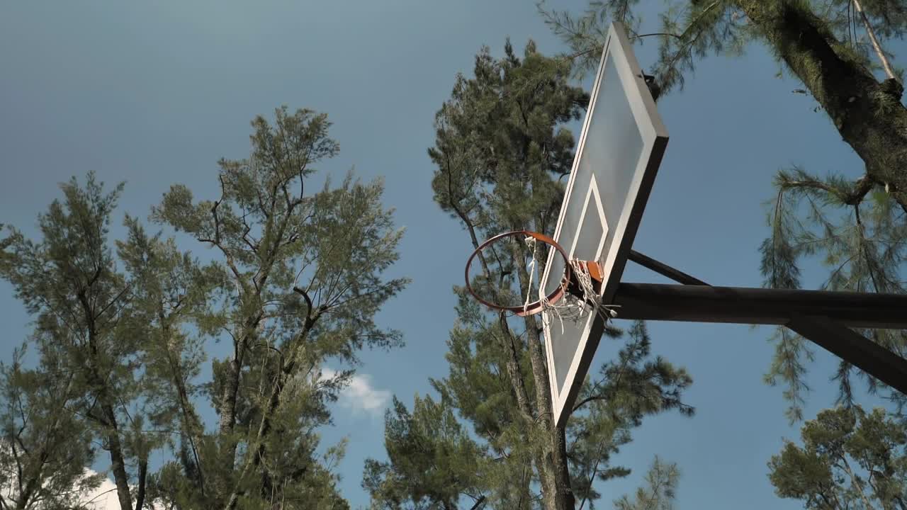 Stock Video Basketball Player Hangs On The Rim Live Wallpaper For PC