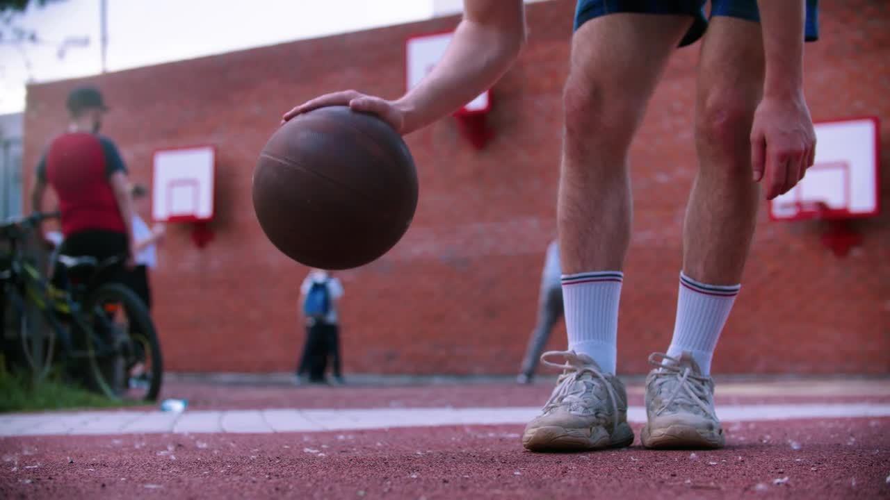 Stock Video Basketball Player Dribbling The Ball Near The Camera Live Wallpaper For PC