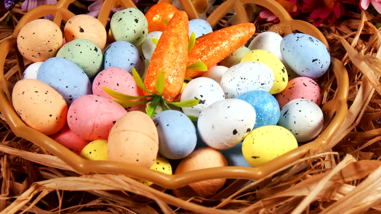 Stock Video Basket With Small Easter Eggs Live Wallpaper For PC